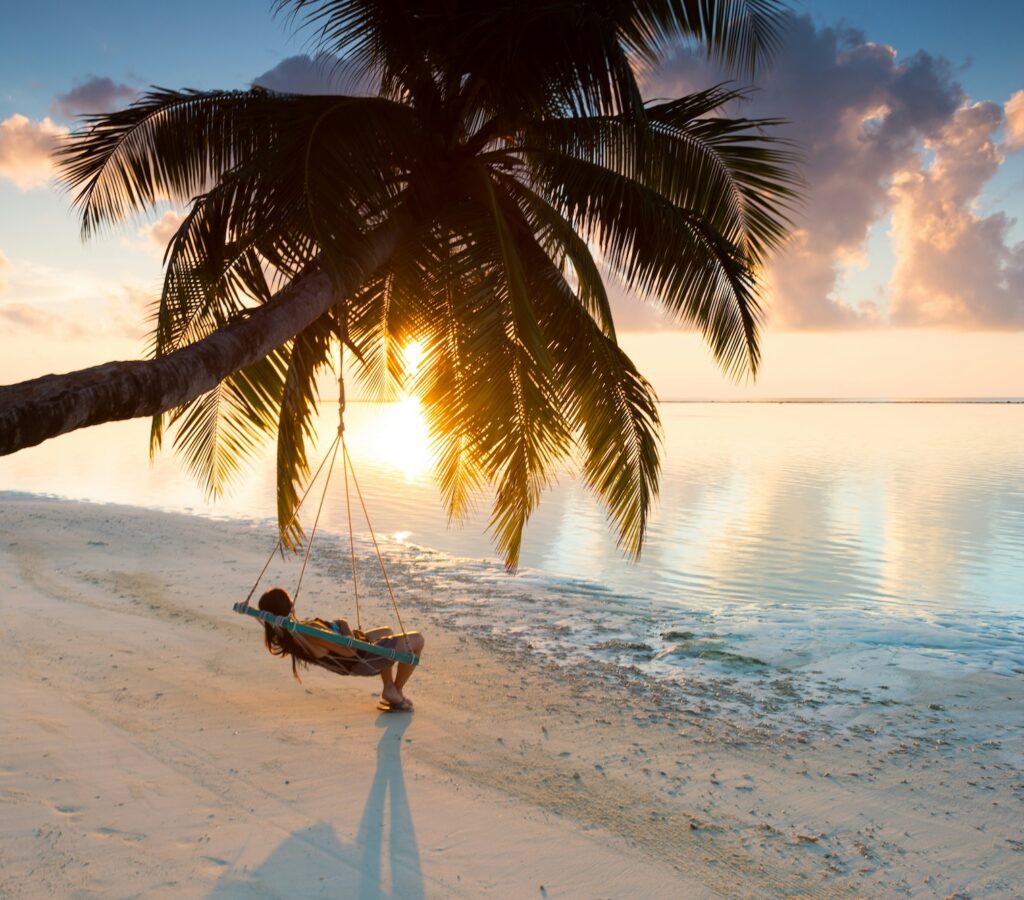 Girl on hammock swing chair | Maldives | Swift Travel