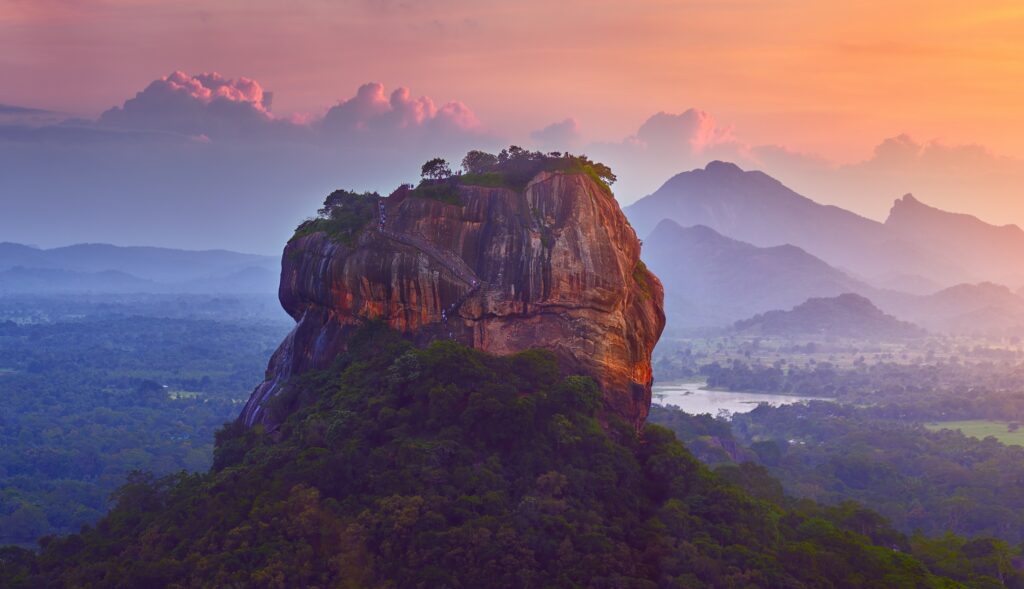 Panoramic view of famous ancient stone fortress Sigiriya (Lion Rock) | India | Swift Travel